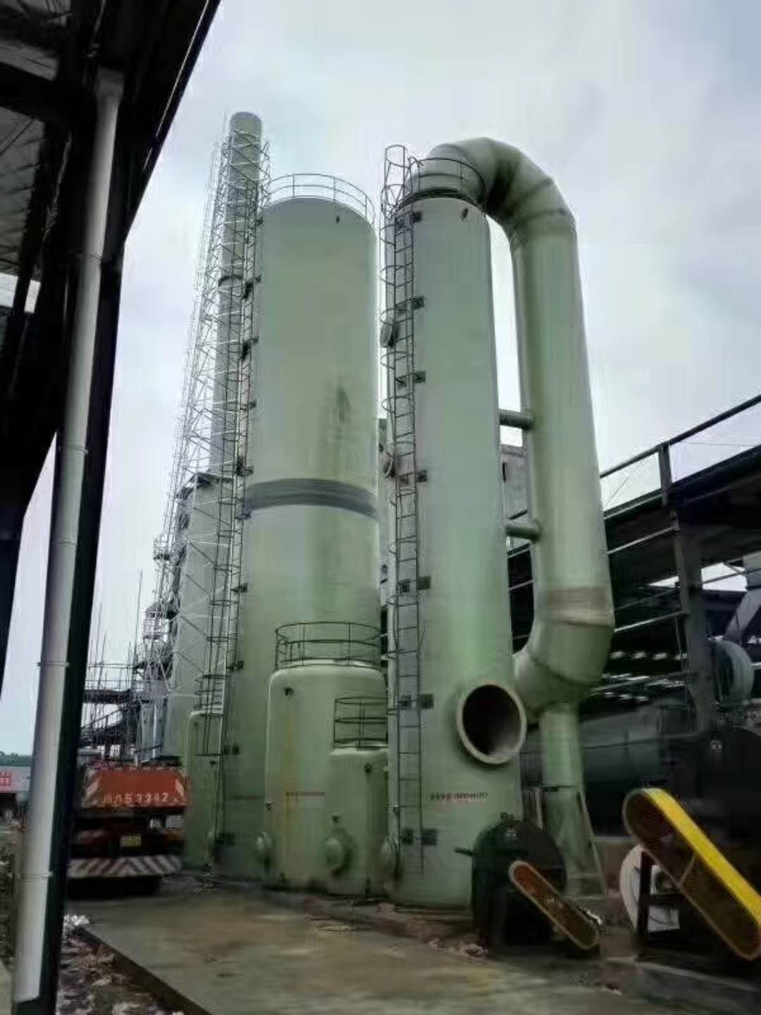 Waste Gas Scrubber Adsorption Column Frp Purification Tower Industrial Gas Scrubber Wet Dust Collector Manufacturers