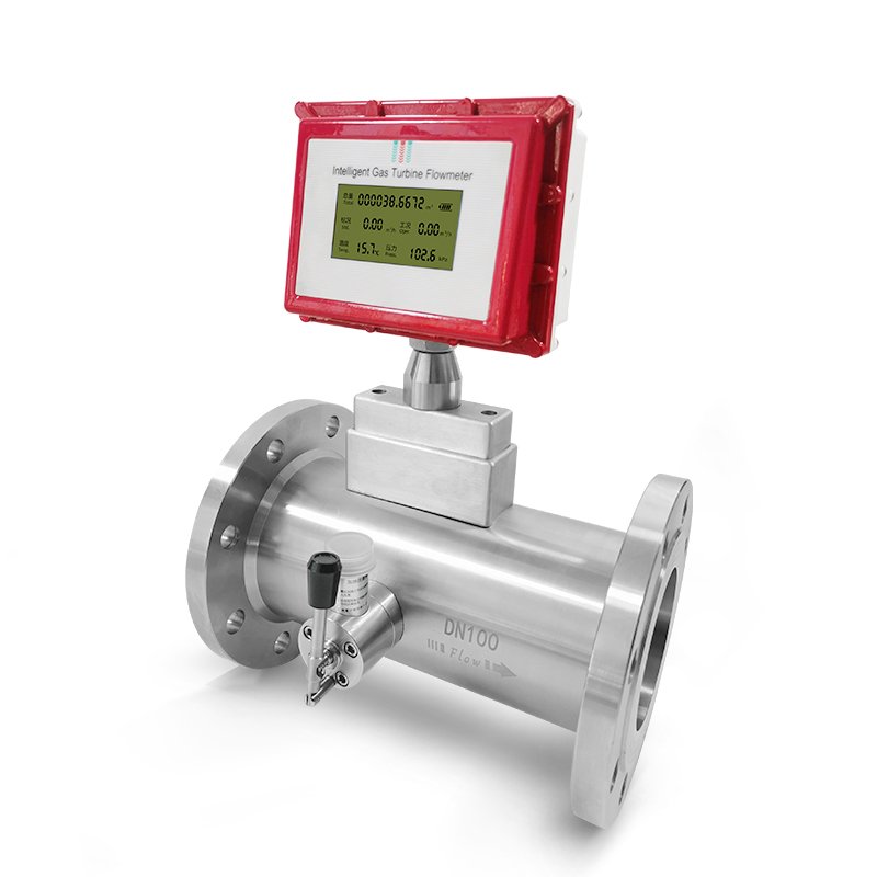 LWGY Digital Stainless Steel Sanitary Flange Air Lpg Measuring Gas Turbine Flow Meter