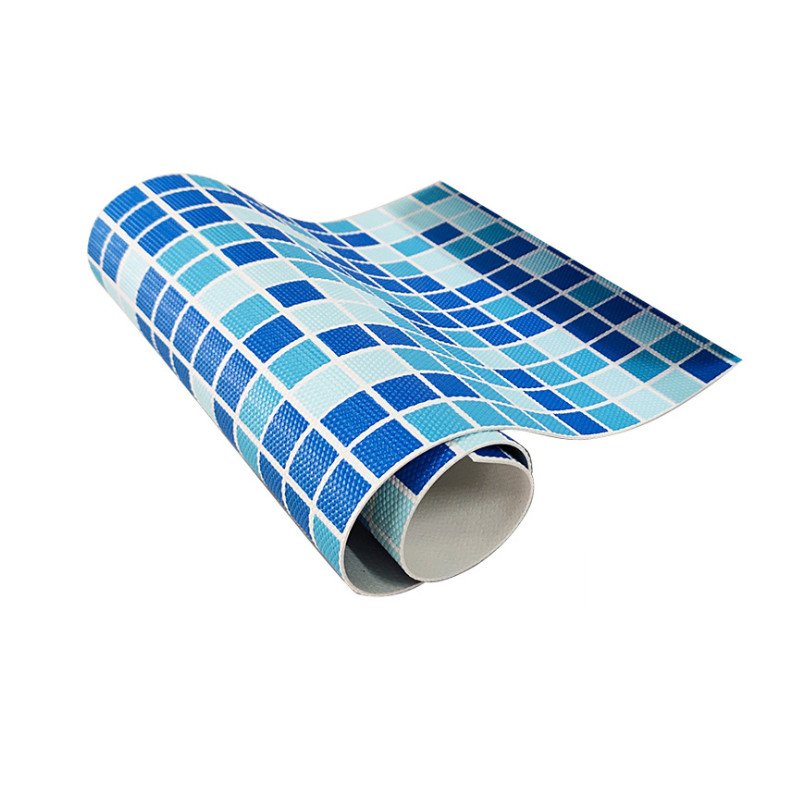 Swimming Pool Liner Tarpaulin Fabric Custom Mosaic Logo PVC Swimming Vinyl Pool Liners for Above Ground Pools