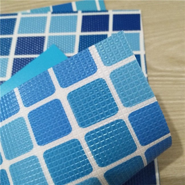 Swimming Pool Liner Tarpaulin Fabric Custom Mosaic Logo PVC Swimming Vinyl Pool Liners for Above Ground Pools