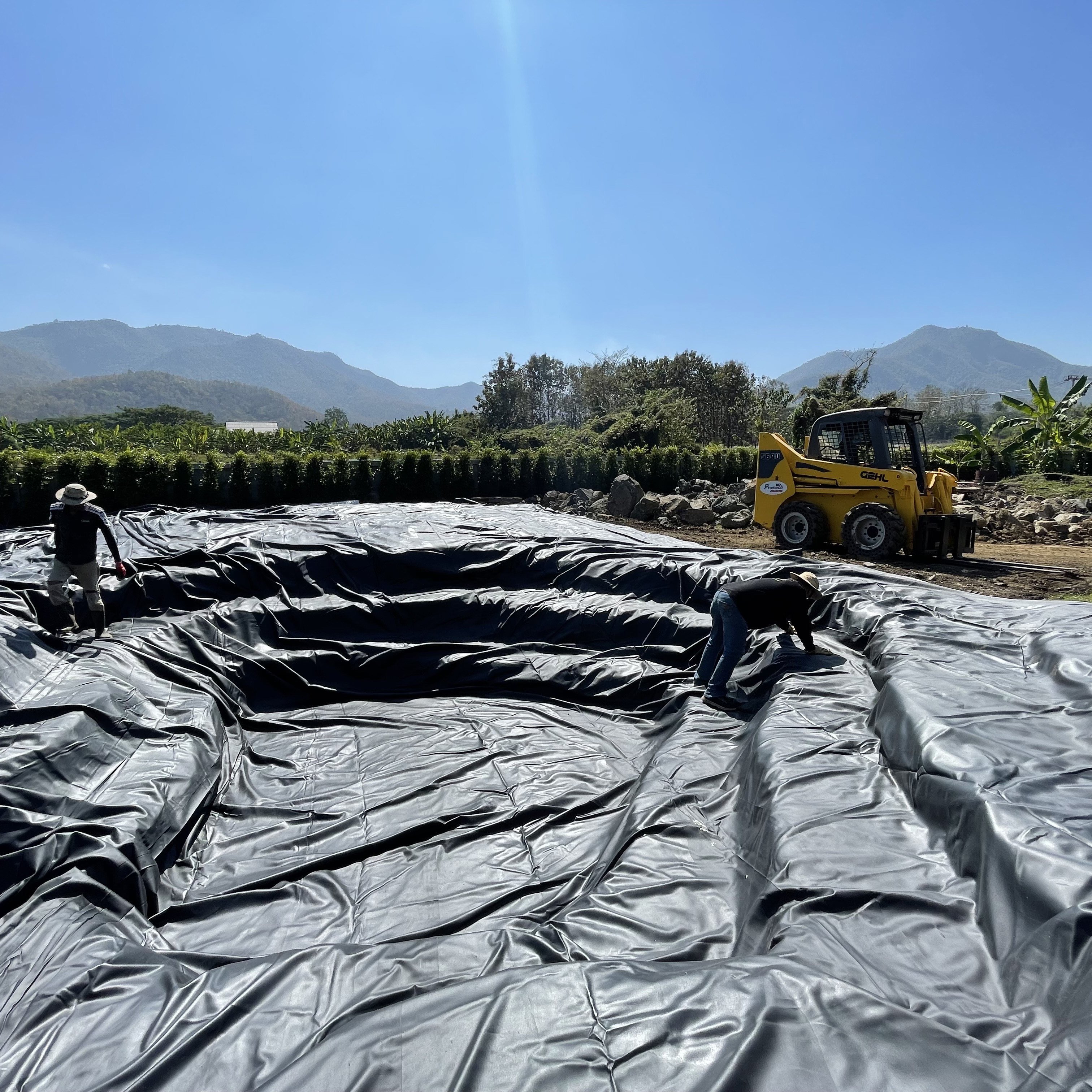 Hot sale 2mm dam seal tank liner hdpe film roll geomembrane circular aquaculture factory supply