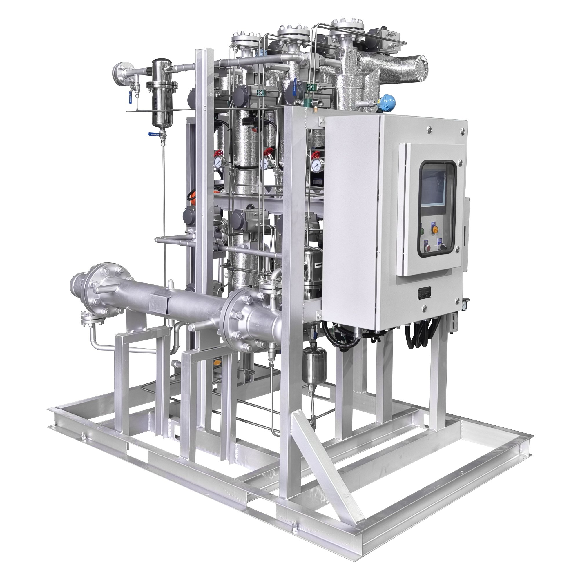 High-Efficient Tri-Tower Biogas Desiccant Dryer SUS316L Material Electric Spray Drying Equipment Food Processing Easy Automatic