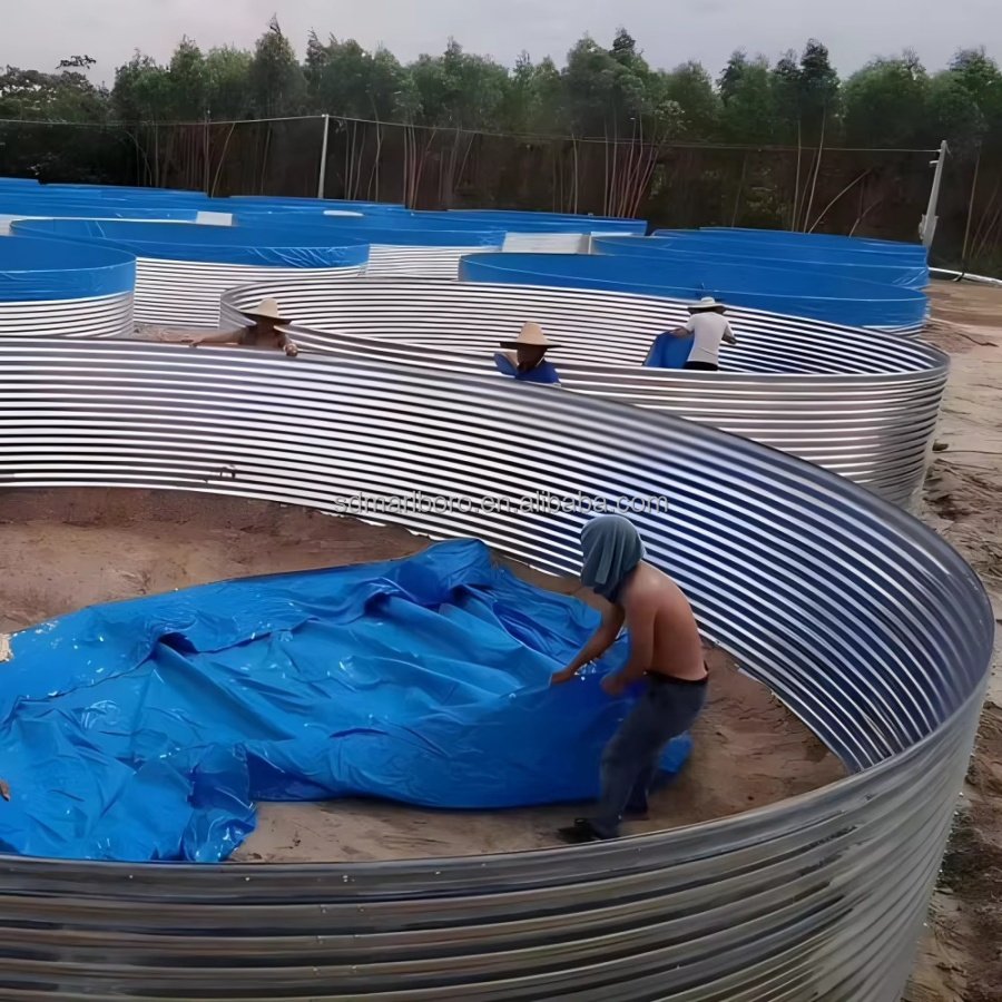 Customize Round Biofloc Fish Farming PVC Tarpaulin Fish Pond Liner PVC Coated Tarpaulin Lining