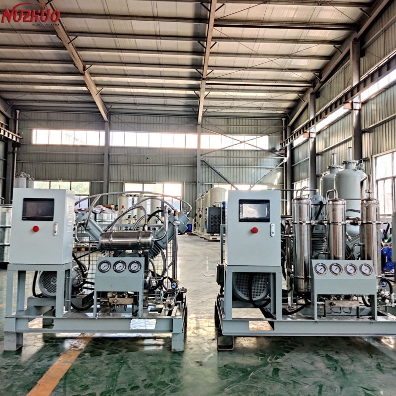 NUZHUO Stationary Oil-free Gas Booster Energy Saving Oxygen Nitrogen Compressor Durable Cylind Fill Machine