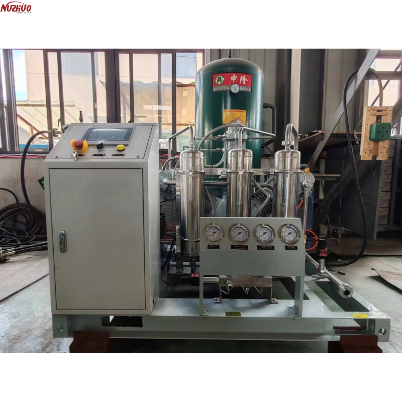NUZHUO Stationary Oil-free Gas Booster Energy Saving Oxygen Nitrogen Compressor Durable Cylind Fill Machine