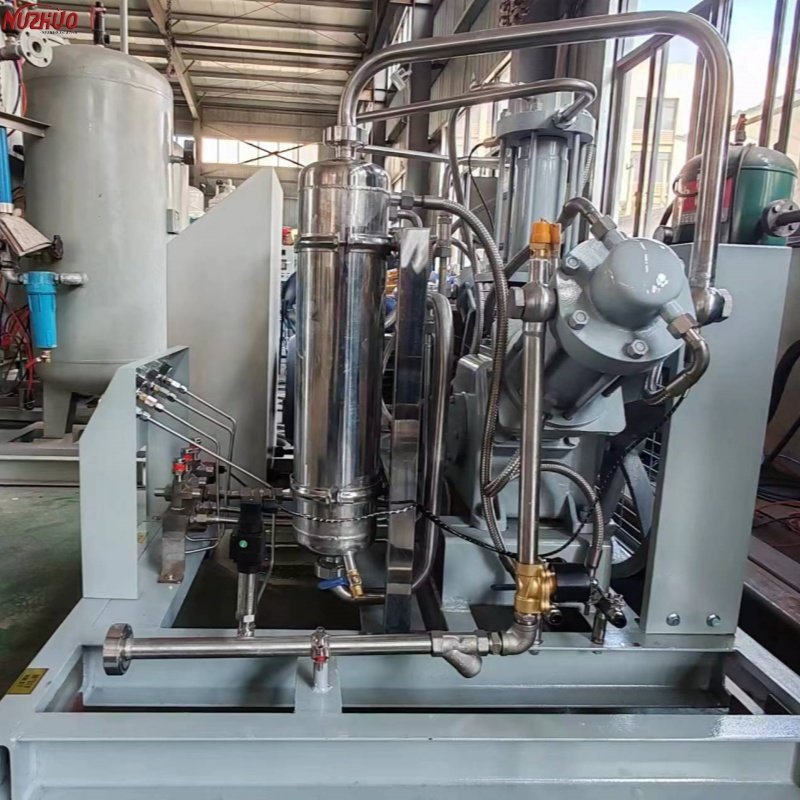 NUZHUO Stationary Oil-free Gas Booster Energy Saving Oxygen Nitrogen Compressor Durable Cylind Fill Machine