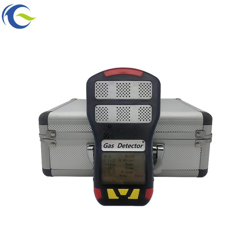 CE ATEX Portable biogas multi gas Analyzer CH4 CO H2S O2 H2 NH3 6 in1 gas alarm detector