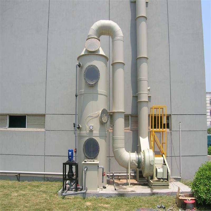 Polypropylene frp air gas biogas purification spray wet scrubber tower price for smoke precipitator gas disposal machinery