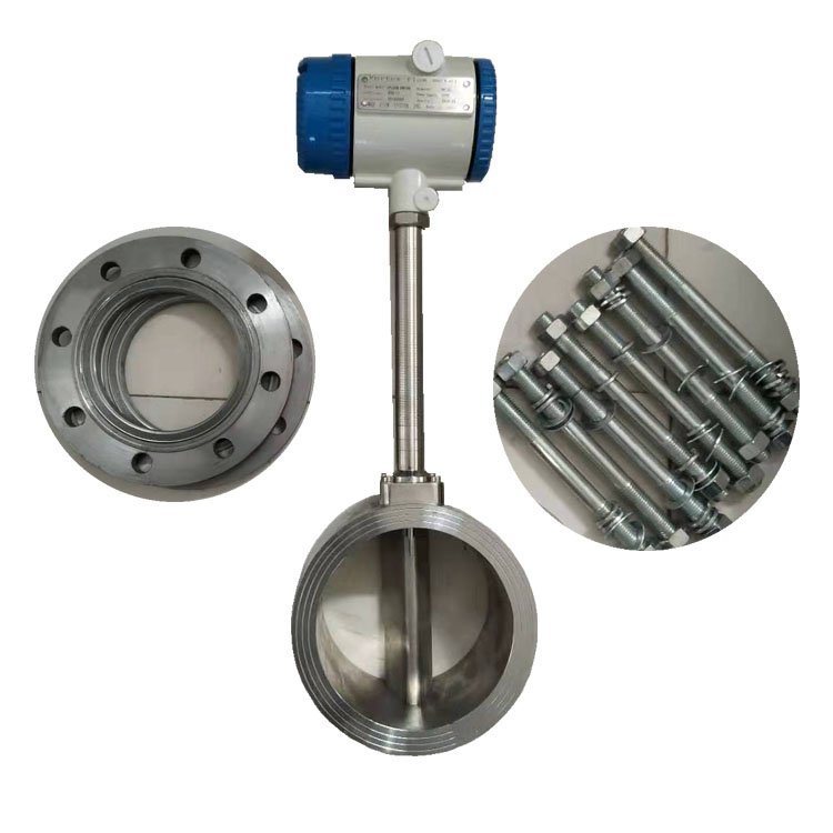 DN25 50 80 100 Steam Natural Gas Biogas Compressed Air Flow Meter Multivariable Vortex Flowmeter For Steam