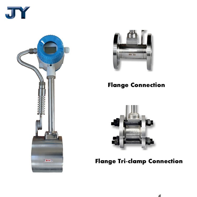 DN25 50 80 100 Steam Natural Gas Biogas Compressed Air Flow Meter Multivariable Vortex Flowmeter For Steam