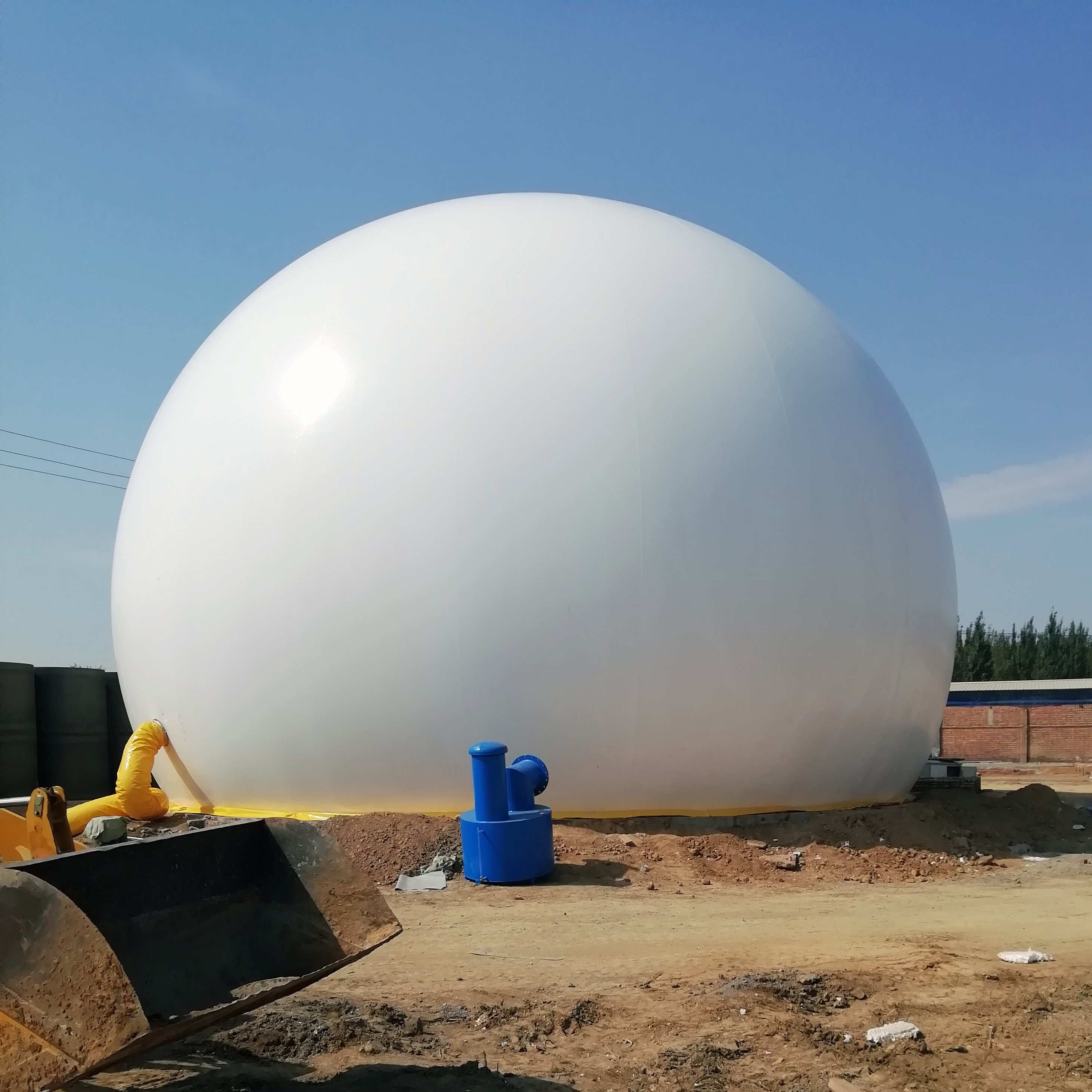 China independent double membrane biogas holder for farming facility