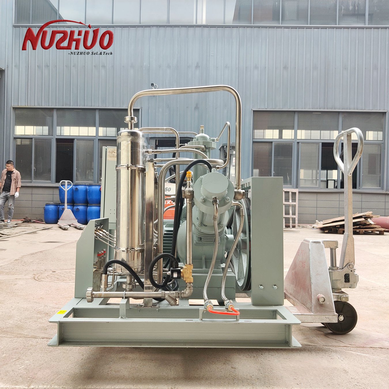 NUZHUO Safe And Convenient Hydrogen Gas Compressor Station High Pressure Oxygen Booster