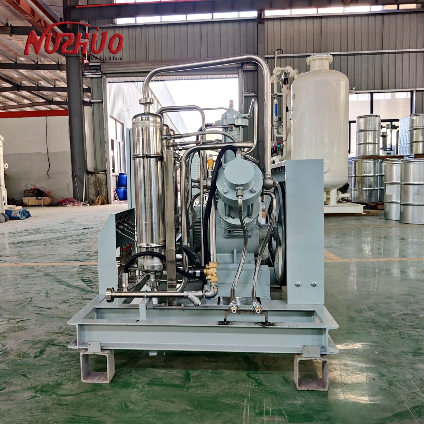 NUZHUO Safe And Convenient Hydrogen Gas Compressor Station High Pressure Oxygen Booster