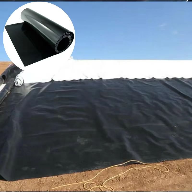 1mm1.5mm2mm2.5mmBlack Geomembrane Used in Biogas Digesters for Anti-Seepage in Biogas Digesters
