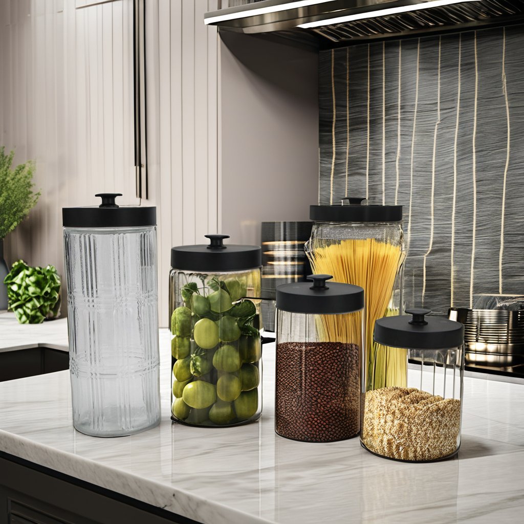 4PCS Glass Jar Sealed Biogas Storage Tank Biodegradable Food Container Kitchen Accessories Borosilicate Food Container