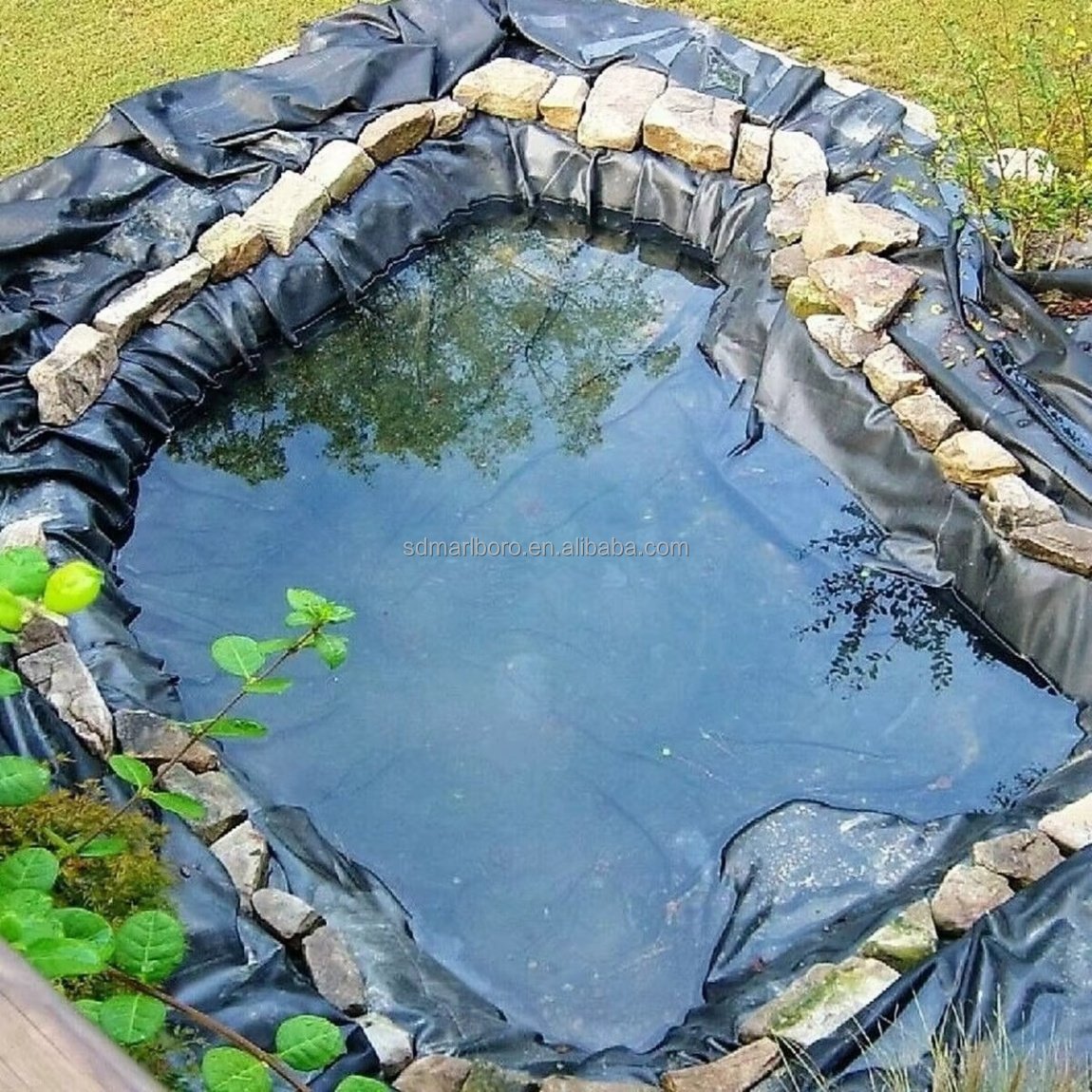 Black HDPE Geomembrane Liner 0.5mm Fish Farming Tank Liner HDPE Fish Shrimp Farming Pond Liner