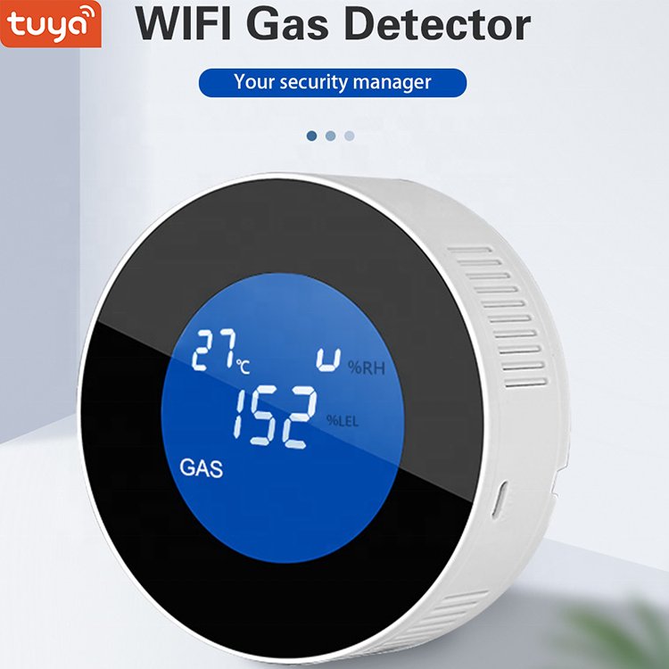 PGST Home Natural Tuya Gas LPG Detector Propane Alarm Leakage Sensor LED Display Methane Butane Fire Biogas Explosion Alarm