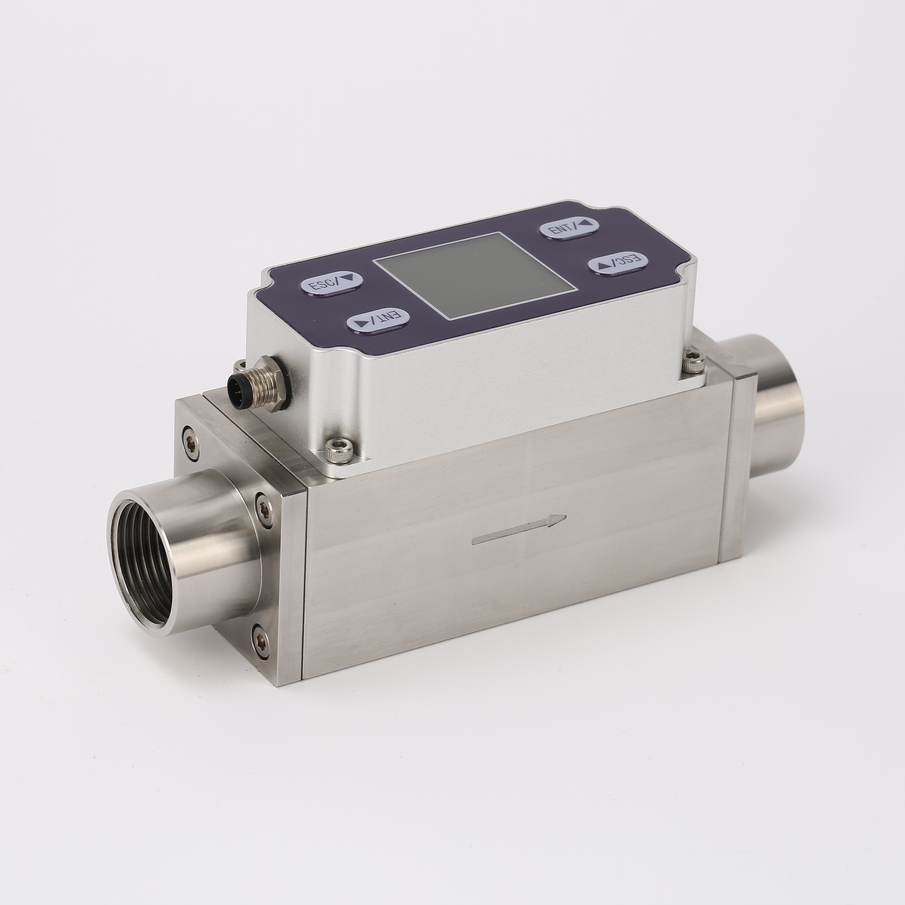 Customizable Mini DN15 Industrial Gas Flowmeter Small Diameter Thermal Mass Flowmeter Compressed Air Ozone Mini Digital OEM