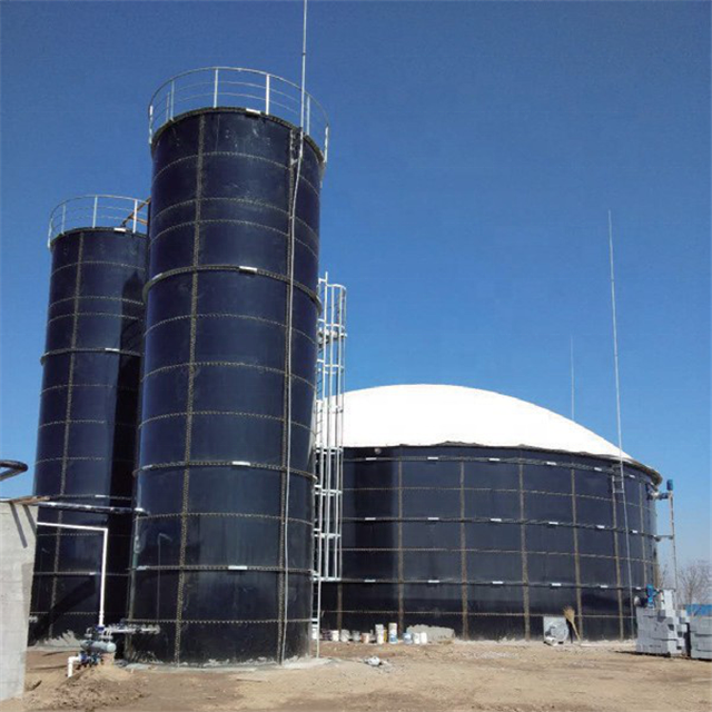 Hot sell biogas digestor anaerobic tanks food waste animal waste sewage glass lined tank