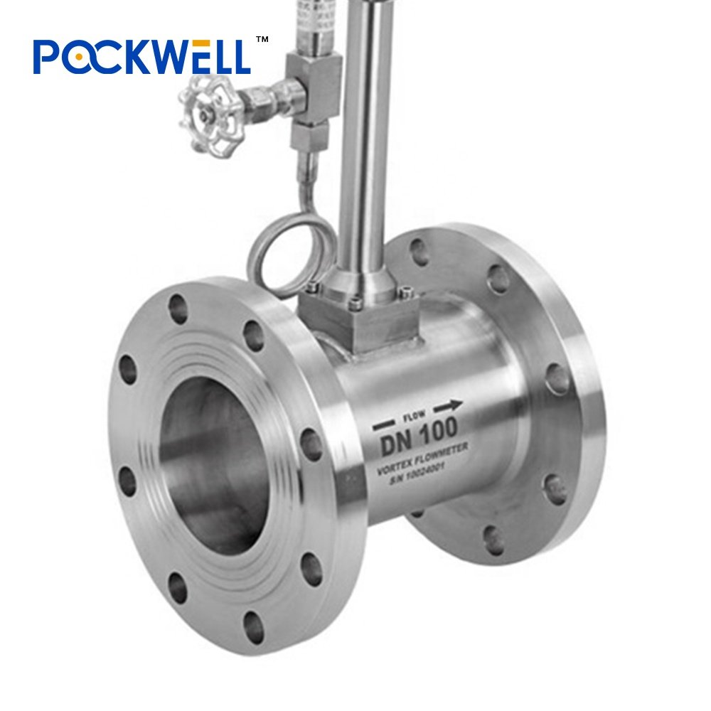 Pockwell high temperature digital RS485 propane biogas steam gas vortex air flow meter price