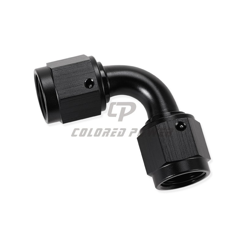 CNC Machining Parts 45 Degree Aluminum AN Female Flare to Female Coupler Union Hose Pipe Fittings