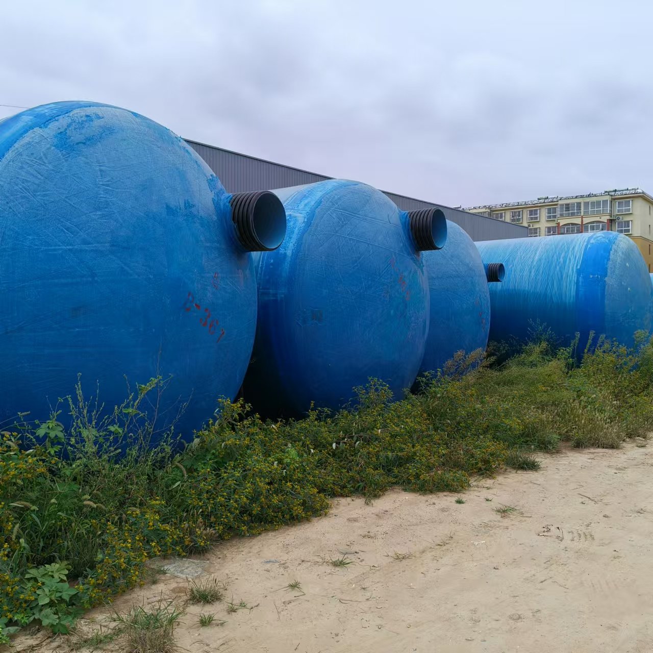 Underground Type Domestic Sewage Treatment System Biogas Domestic Waste Water Purification Frp Septic Tank