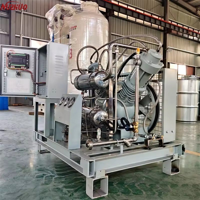 NUZHUO Global Engineering Experience in Cylinder Filling Compressor Safety Guarantee N2 O2 Gas Compressor