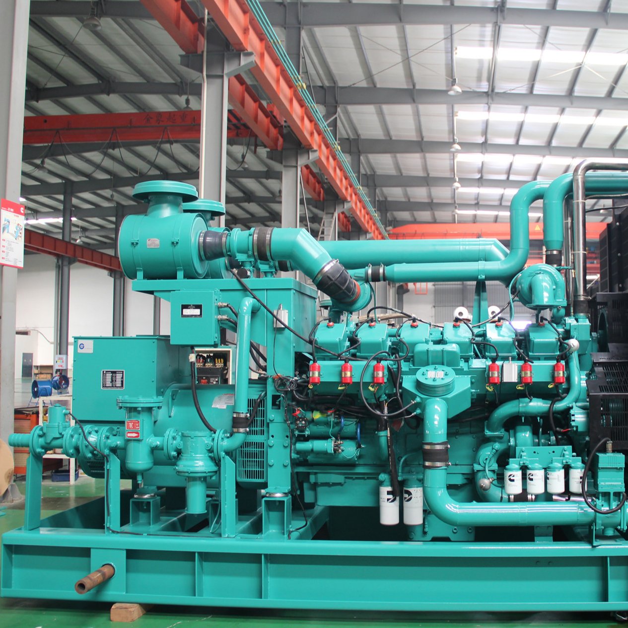 500kw Turbine Natural gas/Biogas/LPG DC electric start Generator Set K38N CNG LNG silent canopy generator set
