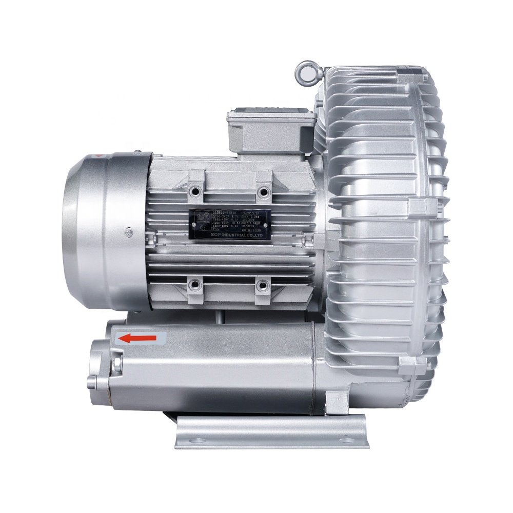 Factory Supply High Airflow Three Phase Industrial Biogas 7.5kw Ring Blower