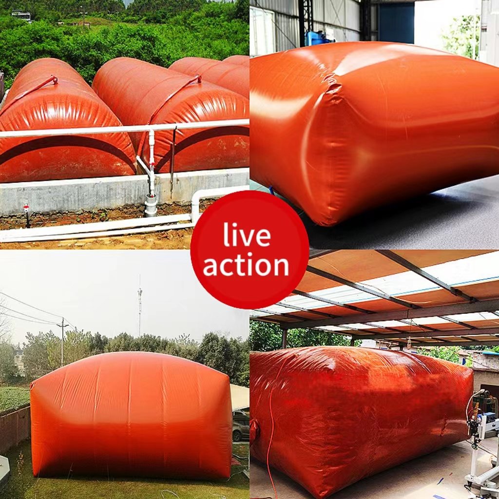 High quality Economical folded and storedWater-proof Biogas Storage Cylindrical Methane Gas Bag