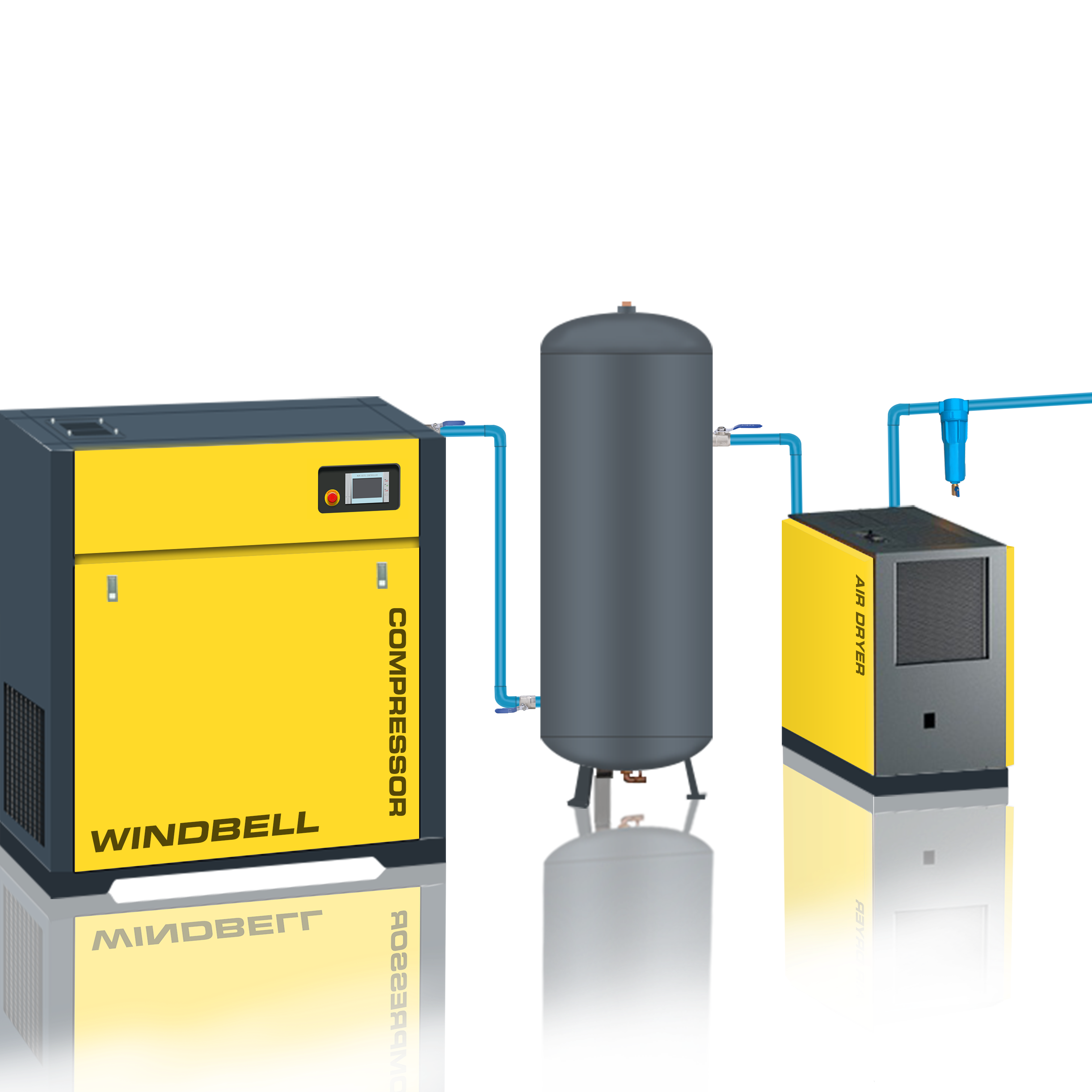 Reasonable Price 15Kw Electric High Pressure Silent Piston Motor Screw Air Compressor Industry