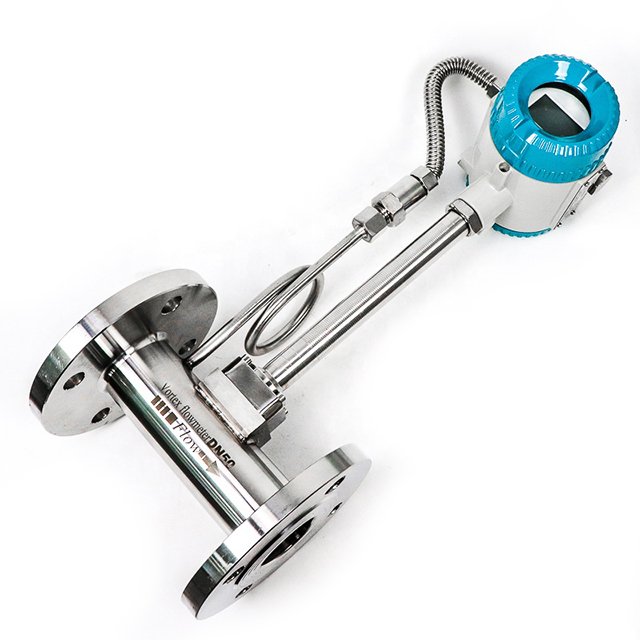 Insertion type stainless steel gas liquid steam gas flow meter digital steam propane biogas vortex compressor air flow meter