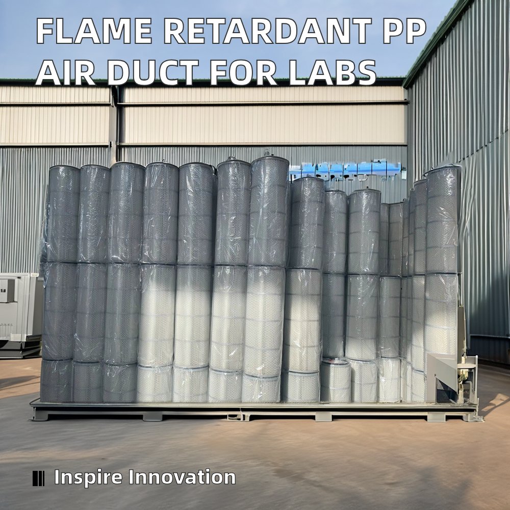 Dust collector cartridge Custom PPS Welded PP Air Duct Flame Retardant Rectangular Square for Manufacturing Plants