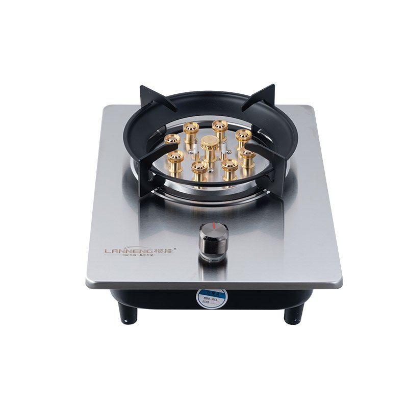 Household Embedded Single 3800w Biogas Stove Burners Stainless Steel Biogas Stove