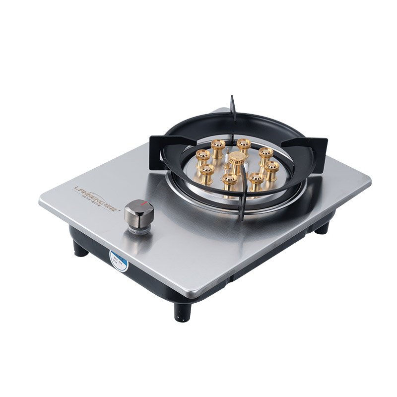 Household Embedded Single 3800w Biogas Stove Burners Stainless Steel Biogas Stove