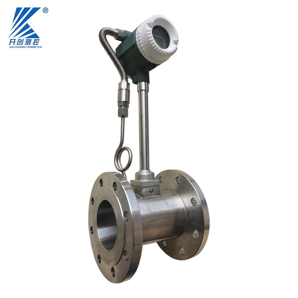 Flow meter vortex style of wafer or flange hvac vapor vortex flow meter aluminium housing precession vortex flowmeter