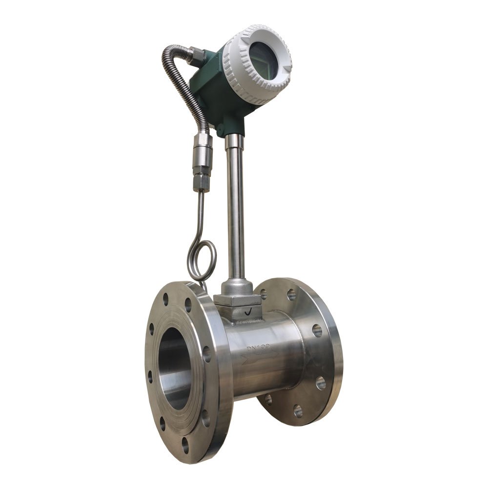 Flow meter vortex style of wafer or flange hvac vapor vortex flow meter aluminium housing precession vortex flowmeter