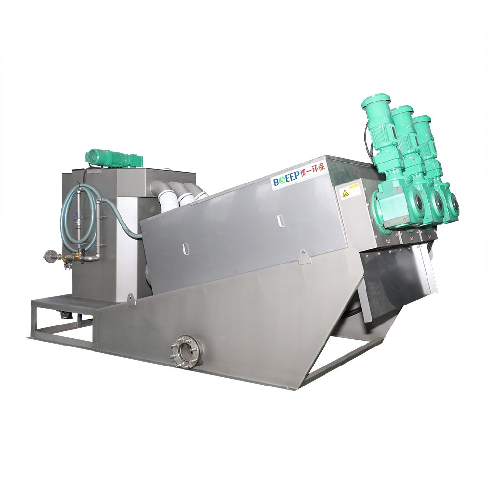 Biogas Sludge Dewatering Machine For Wastewater Sewage Handling Process Systems Anaerobic Digestate Inlet Solid Content 1-5%