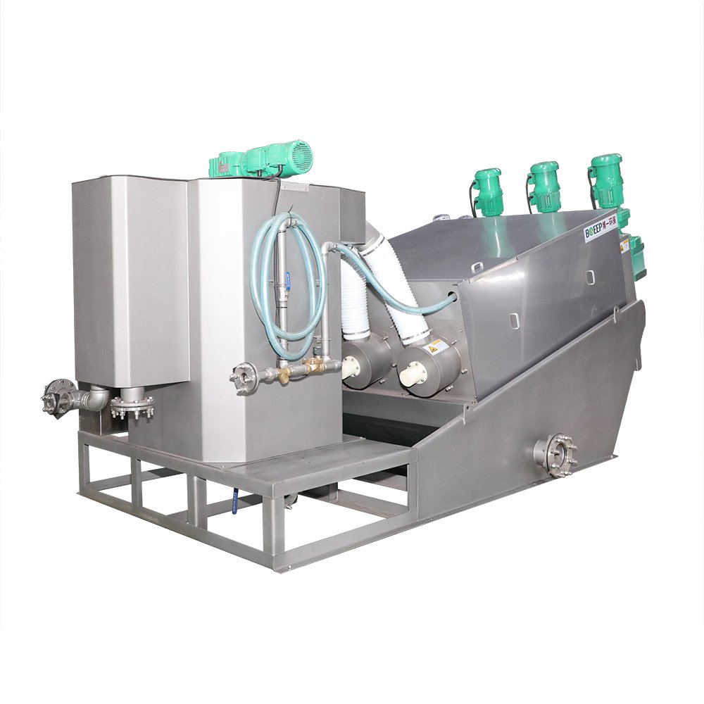 Biogas Sludge Dewatering Machine For Wastewater Sewage Handling Process Systems Anaerobic Digestate Inlet Solid Content 1-5%