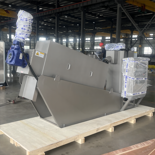 Biogas Sludge Dewatering Machine For Wastewater Sewage Handling Process Systems Anaerobic Digestate Inlet Solid Content 1-5%