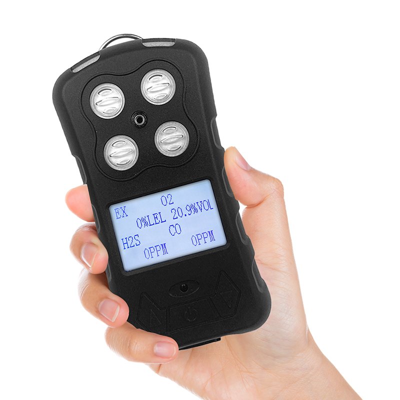 4 in 1 portable Multi gas leak detector biogas analyzer with external sampling pump