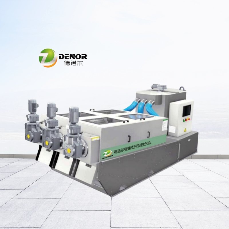 Multi Disk Twin Snail Screw Machinery Press for Food Waste Water Treatment Sludge Dewatering
