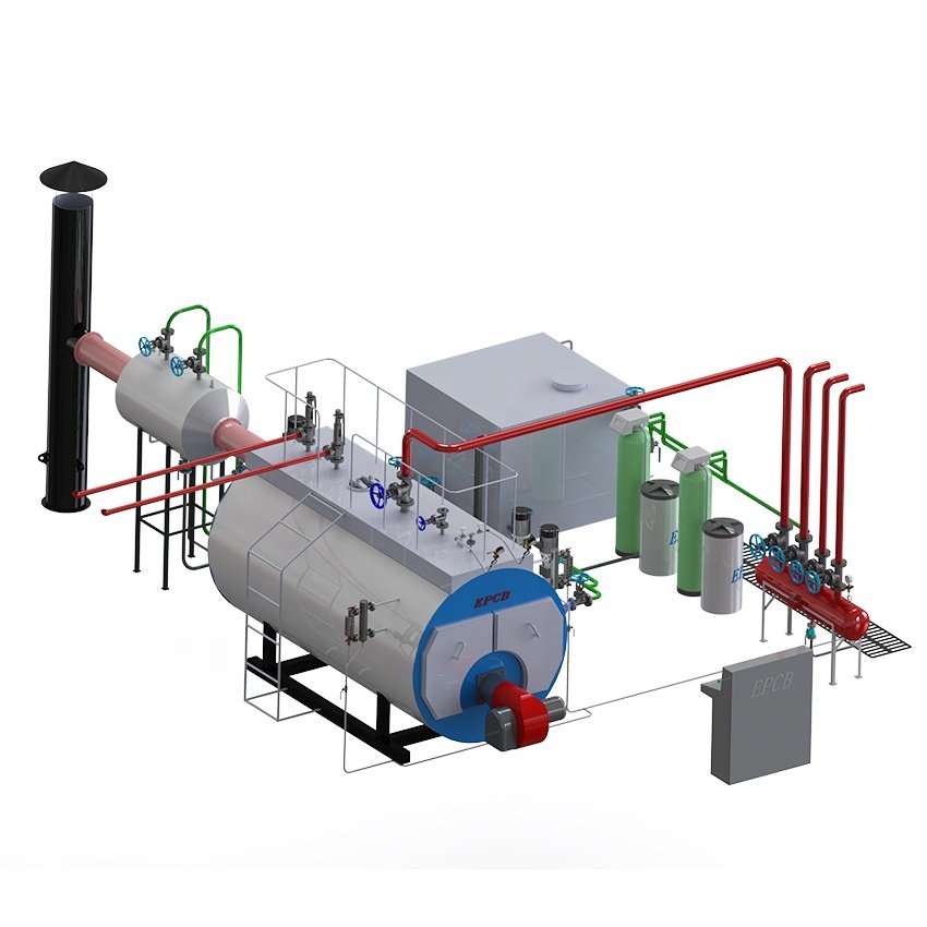 EPCB Full Automatic Diesel Oil Gas Fired 2ton 8 Ton Steam Boiler for Sterilization Pasteurization
