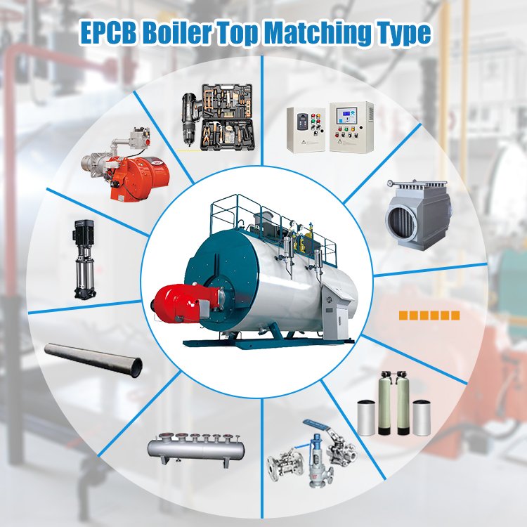 EPCB Full Automatic Diesel Oil Gas Fired 2ton 8 Ton Steam Boiler for Sterilization Pasteurization