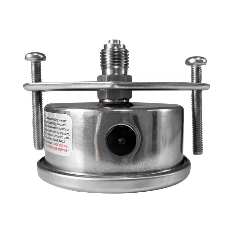 stable performance all stainless steel 24psi 1.6bar axial case bioga liquid pressure gauge