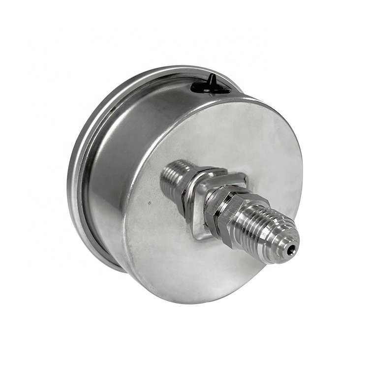 stable performance all stainless steel 24psi 1.6bar axial case bioga liquid pressure gauge