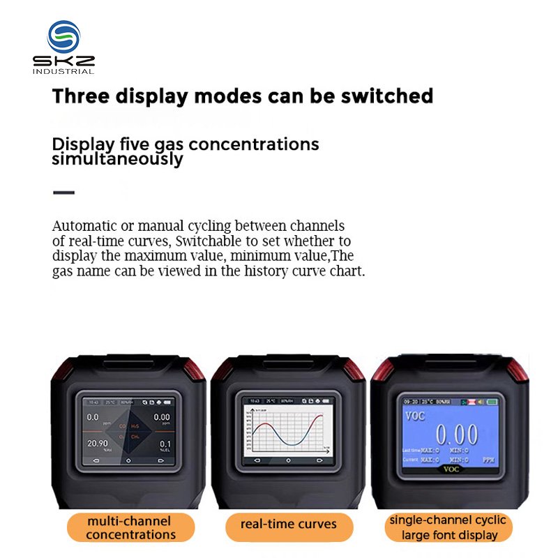 Biogas natural smart gas detection ISO CE MARKS CH4 CO2 H2S O2 4 in 1 gas analyzer portable gas meter