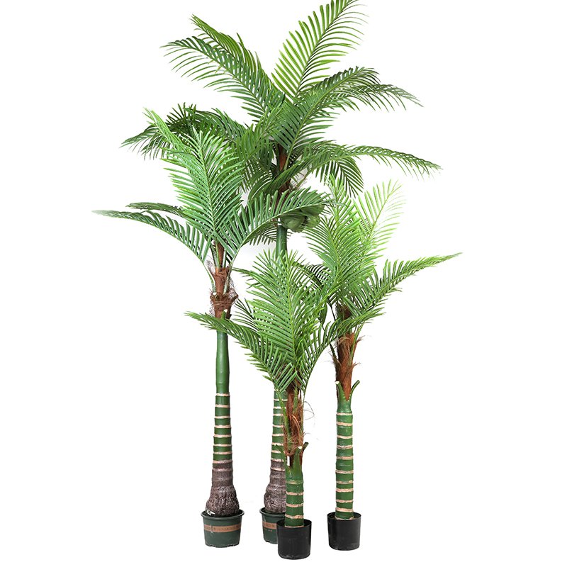 170cm, 210cm, 250cm, 300cm, 350cm,High-end artificial green landscape potted restaurant plant palm tree simulation