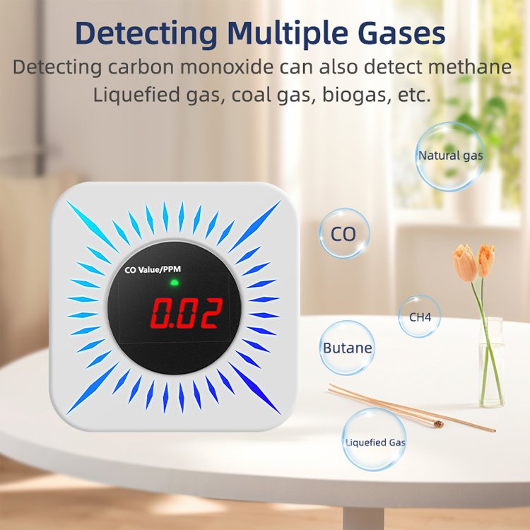 Tuya WiFi Smart Gas Leakage Sensor With Alarm Sound For Natural Gas/CO/CH4/Liquefied Gas/Butane