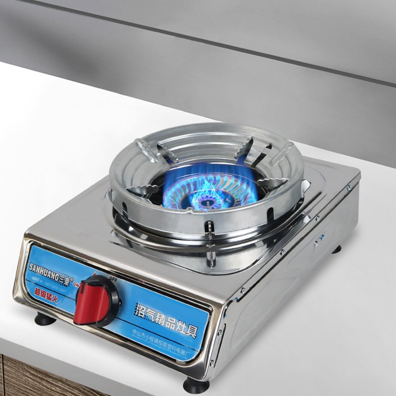 Factory Price High Quality Single Burner Biogas Stove Power Environmental Table Rotate Biogas Methane Stove